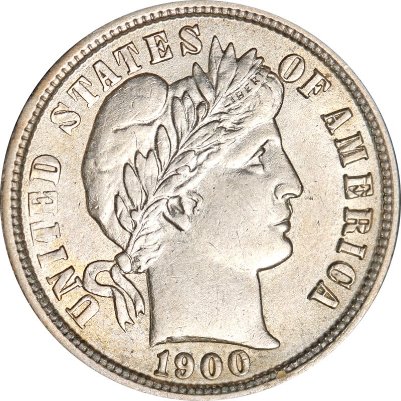 1900 P Silver Barber Dime (1 of 2)