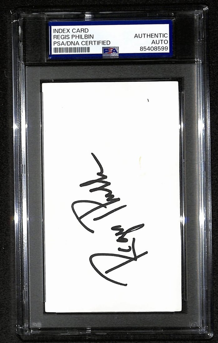 Regis Philbin Autographed 3x5 Index Card PSA/DNA Certified (1 of 1)