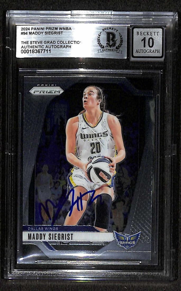 Maddy Siegrist 2024 Prizm WNBA RC #94 Beckett Auto Grade 10 (1 of 1)