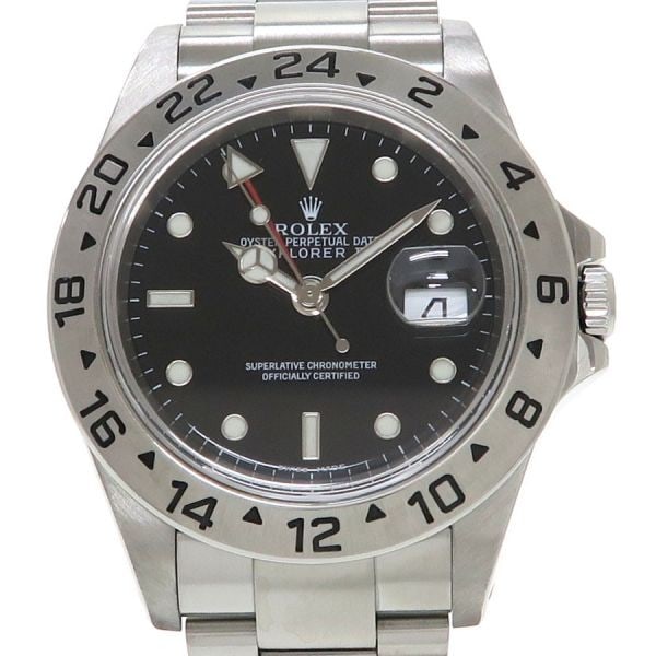 Rolex 16570 Explorer II Automatic Stainless Steel Men's Watch 40mm Box: Rolex 16570 Explorer II Automatic Stainless Steel Men's Watch 40mm Box This pre-owned ROLEX Explorer II 40mm 16570 men's wristwatch features a stainless steel case and bracelet, offering both durabili