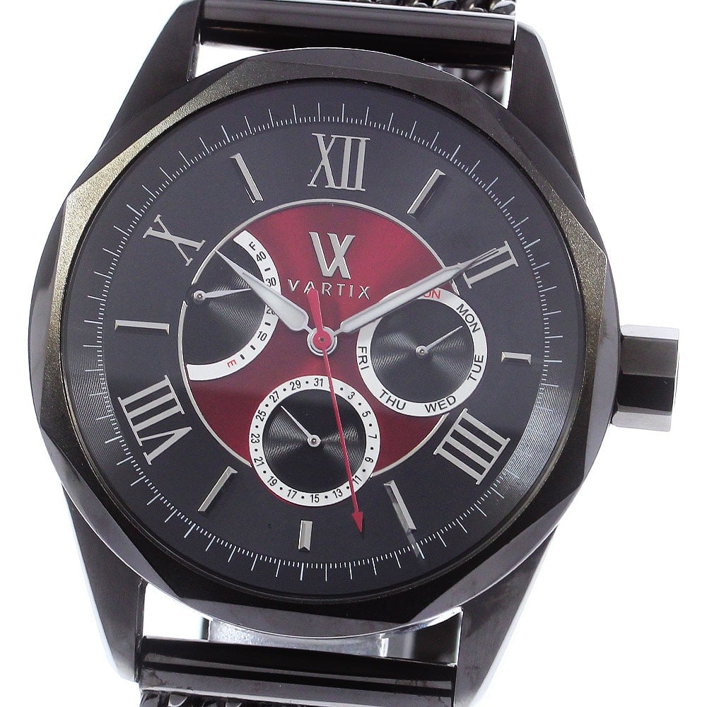 VARTIX ALIVE PR02B Automatic Day Date Power Reserve Watch: VARTIX ALIVE PR02B Automatic Day Date Power Reserve Watch This VARTIX ALIVE PR02B men's wristwatch features a stainless steel case and bracelet with a striking black and red dial. It is powered by an 