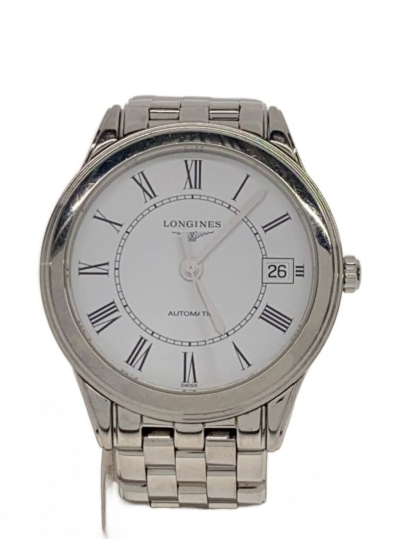 Longines Flagship Date Men's Swiss Wristwatch L4.774.4 White Dial: Longines Flagship Date Men's Swiss Wristwatch L4.774.4 White Dial This Longines L4.774.4 Flagship Date men's wristwatch features a classic white dial and Swiss craftsmanship. Designed for men, it show