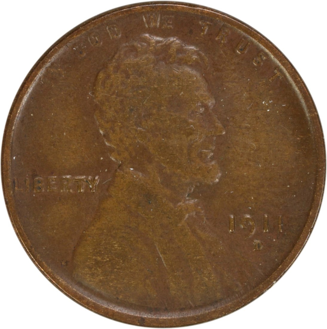 1911-D Lincoln Wheat Copper Small Cent EF Uncertified: 1911-D Lincoln Wheat Copper Small Cent EF Uncertified This 1911-D Lincoln Wheat Cent is a circulated, pre-owned coin composed of copper. Graded as Extremely Fine (EF), it features the "D" mint mark, i