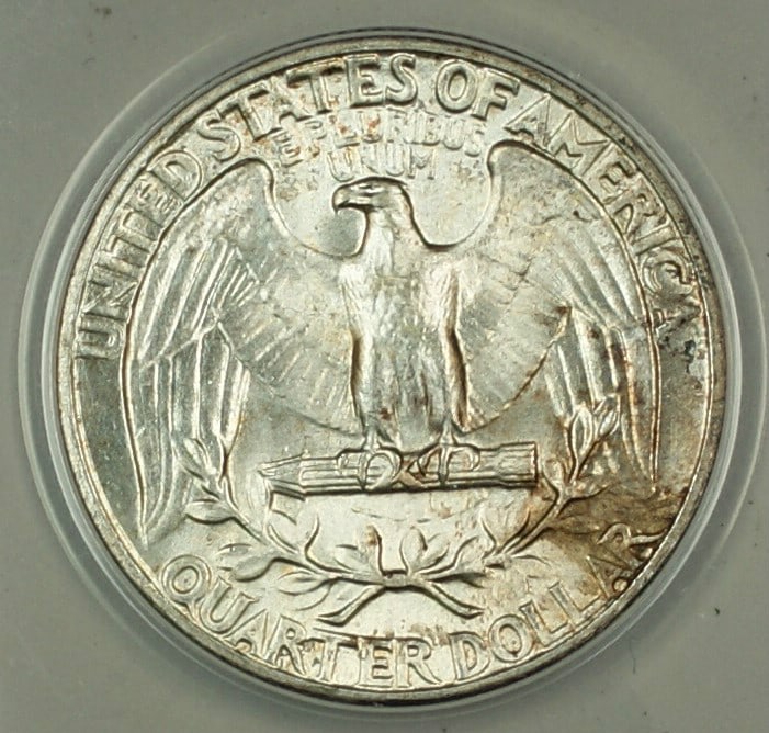 ANACS MS-60 Details 1940 Washington Quarter Silver: ANACS MS-60 Details 1940 Washington Quarter Silver This is a 1940 Silver Washington Quarter graded by ANACS as MS-60 Details. Featuring a composition of 90% silver, this uncirculated quarter was minte