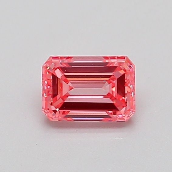 Loose Diamond - EMERALD 0.51ct Fancy Vivid Pink VS2: Loose Diamond - EMERALD 0.51ct Fancy Vivid Pink VS2 Source: This is a real non-mined Diamond that has been grown in a lab Shape: EMERALD Carats: 0.51 Color: Fancy Vivid Pink Certification: IGI Video: