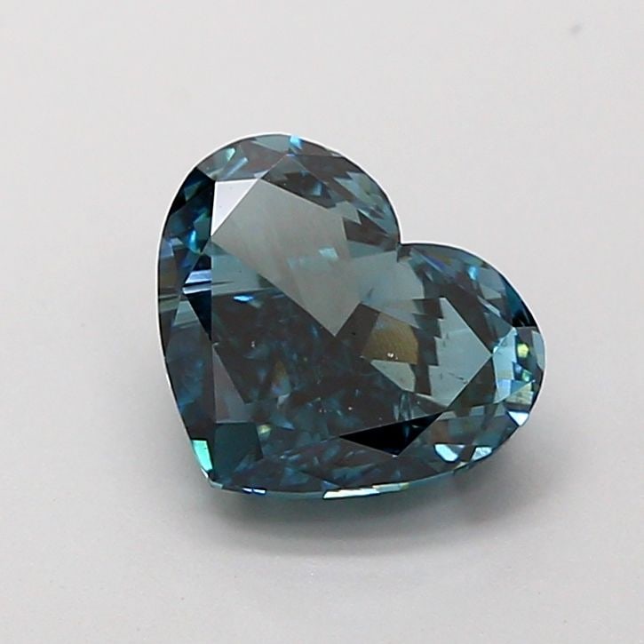 Loose Diamond - HEART 2.01ct Fancy Vivid Green Blue VS1: Loose Diamond - HEART 2.01ct Fancy Vivid Green Blue VS1 Source: This is a real non-mined Diamond that has been grown in a lab Shape: HEART Carats: 2.01 Color: Fancy Vivid Green Blue Certification: IGI