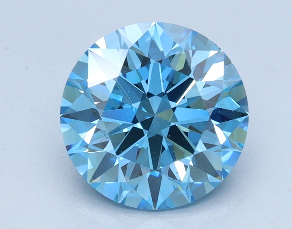 Loose Diamond - Round 1.81ct BLUE VS1: Loose Diamond - Round 1.81ct BLUE VS1 Source: This is a real non-mined Diamond that has been grown in a lab Shape: Round Carats: 1.81 Color: BLUE Clarity: VS1 Certification: IGI Condition: Pre-Owned A