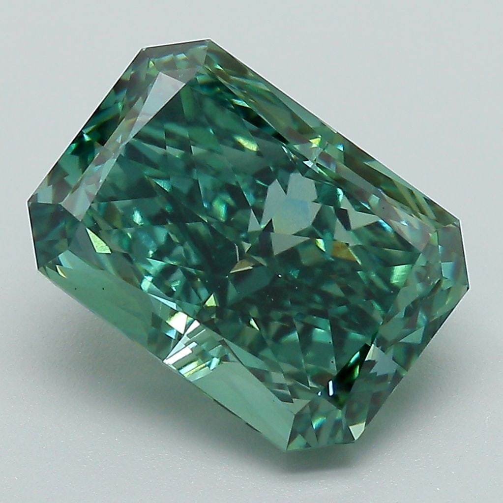 Loose Diamond - RADIANT 5.37ct Fancy Vivid Green VS1 (1 of 1)