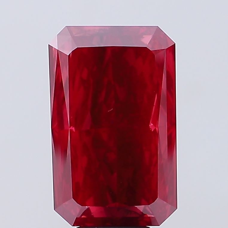 Loose Diamond - RADIANT 10.06ct Fancy Vivid Red VS2: Loose Diamond - RADIANT 10.06ct Fancy Vivid Red VS2 Source: This is a real non-mined Diamond that has been grown in a lab Shape: RADIANT Carats: 10.06 Color: Fancy Vivid Red Certification: NONE