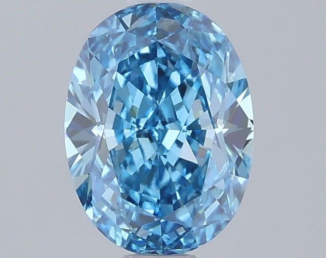 Loose Diamond - OVAL 1.2ct Fancy Vivid Blue VS1: Loose Diamond - OVAL 1.2ct Fancy Vivid Blue VS1 Source: This is a real non-mined Diamond that has been grown in a lab Shape: OVAL Carats: 1.2 Color: Fancy Vivid Blue Certification: IGI Video: