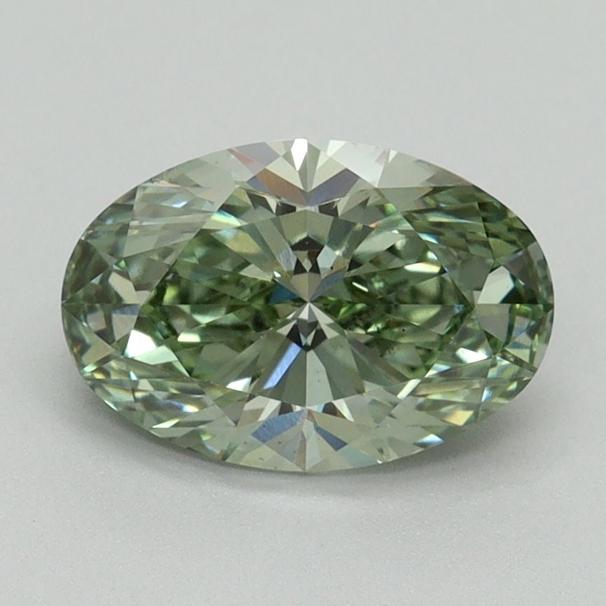 Loose Diamond - OVAL 1.61ct Fancy Vivid Green VS2: Loose Diamond - OVAL 1.61ct Fancy Vivid Green VS2 Source: This is a real non-mined Diamond that has been grown in a lab Shape: OVAL Carats: 1.61 Color: Fancy Vivid Green Certification: IGI Video: