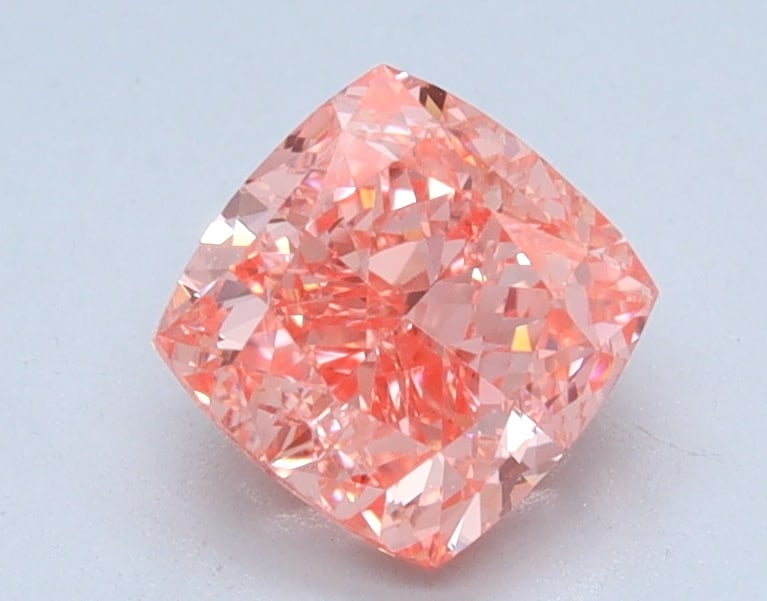 Loose Diamond - SQUARE CUSHION 1.01ct PINK VS1: Loose Diamond - SQUARE CUSHION 1.01ct PINK VS1 Source: This is a real non-mined Diamond that has been grown in a lab Shape: SQUARE CUSHION Carats: 1.01 Color: PINK Clarity: VS1 Certification: IGI Cond