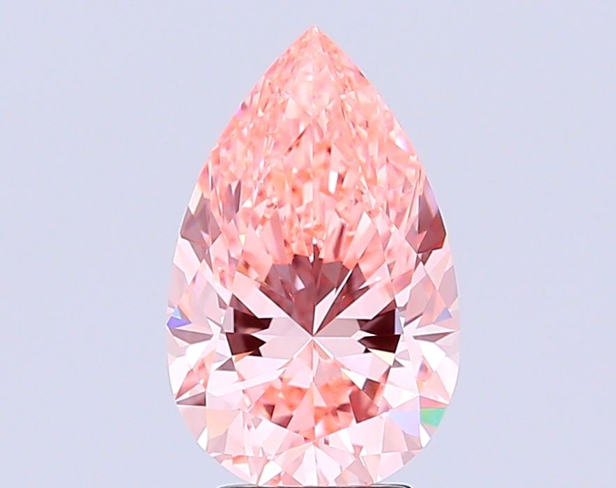Loose Diamond - PEAR 5.48ct Fancy Vivid Pink VVS2: Loose Diamond - PEAR 5.48ct Fancy Vivid Pink VVS2 Source: This is a real non-mined Diamond that has been grown in a lab Shape: PEAR Carats: 5.48 Color: Fancy Vivid Pink Certification: IGI Video: