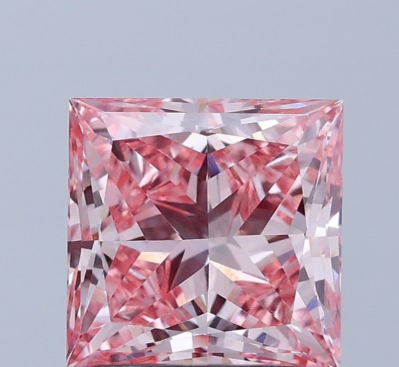 Loose Diamond - PRINCESS 2.04ct Fancy Vivid Pink VS1: Loose Diamond - PRINCESS 2.04ct Fancy Vivid Pink VS1 Source: This is a real non-mined Diamond that has been grown in a lab Shape: PRINCESS Carats: 2.04 Color: Fancy Vivid Pink Certification: IGI