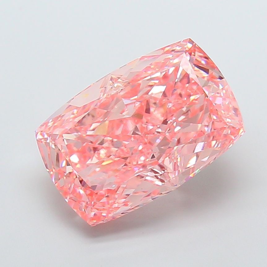 Loose Diamond - CUSHION BRILLIANT 17.33ct Fancy Intense Pink VS1: Loose Diamond - CUSHION BRILLIANT 17.33ct Fancy Intense Pink VS1 Source: This is a real non-mined Diamond that has been grown in a lab Shape: CUSHION BRILLIANT Carats: 17.33 Color: Fancy Intense Pink