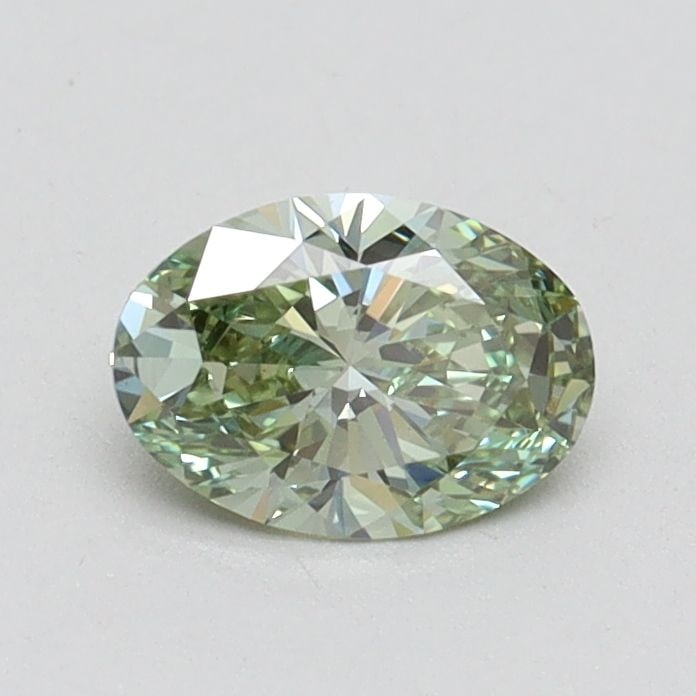Loose Diamond - OVAL 0.56ct Fancy Intense Green VVS2: Loose Diamond - OVAL 0.56ct Fancy Intense Green VVS2 Source: This is a real non-mined Diamond that has been grown in a lab Shape: OVAL Carats: 0.56 Color: Fancy Intense Green Certification: IGI