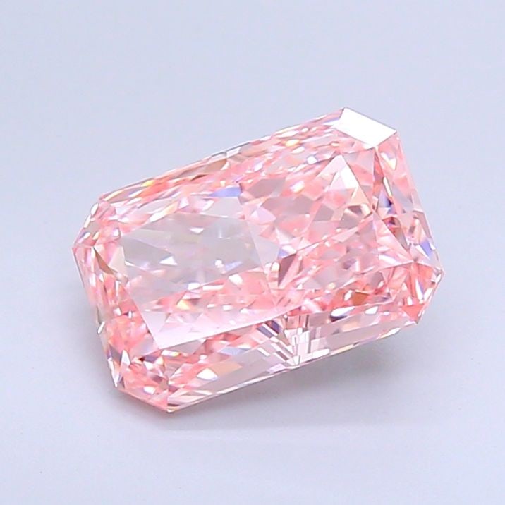 Loose Diamond - RADIANT 2.77ct Fancy Vivid Pink VS1: Loose Diamond - RADIANT 2.77ct Fancy Vivid Pink VS1 Source: This is a real non-mined Diamond that has been grown in a lab Shape: RADIANT Carats: 2.77 Color: Fancy Vivid Pink Certification: IGI Video: