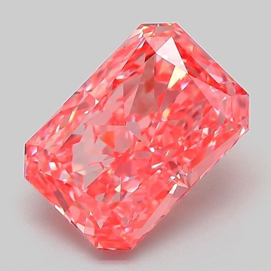 Loose Diamond - RADIANT 3.06ct Fancy Vivid Pink VVS2: Loose Diamond - RADIANT 3.06ct Fancy Vivid Pink VVS2 Source: This is a real non-mined Diamond that has been grown in a lab Shape: RADIANT Carats: 3.06 Color: Fancy Vivid Pink Certification: IGI Video: