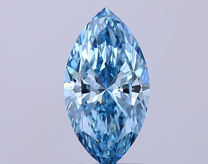 Loose Diamond - MARQUISE 1.54ct Fancy Vivid Blue VVS2: Loose Diamond - MARQUISE 1.54ct Fancy Vivid Blue VVS2 Source: This is a real non-mined Diamond that has been grown in a lab Shape: MARQUISE Carats: 1.54 Color: Fancy Vivid Blue Certification: NONE Vid
