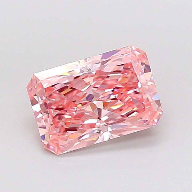 Loose Diamond - RADIANT 2.2ct Fancy Vivid Pink VS1: Loose Diamond - RADIANT 2.2ct Fancy Vivid Pink VS1 Source: This is a real non-mined Diamond that has been grown in a lab Shape: RADIANT Carats: 2.2 Color: Fancy Vivid Pink Certification: IGI Video: