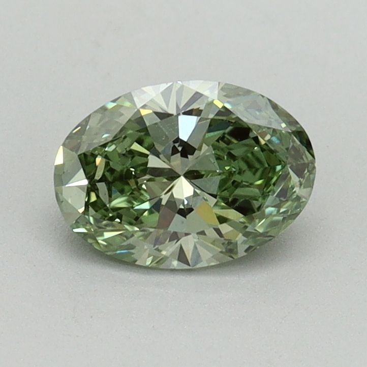 Loose Diamond - OVAL 0.64ct Fancy Vivid Green VS1: Loose Diamond - OVAL 0.64ct Fancy Vivid Green VS1 Source: This is a real non-mined Diamond that has been grown in a lab Shape: OVAL Carats: 0.64 Color: Fancy Vivid Green Certification: IGI Video: