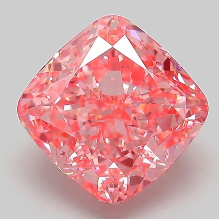 Loose Diamond - CUSHION MODIFIED 3.06ct Fancy Vivid Pink VVS2: Loose Diamond - CUSHION MODIFIED 3.06ct Fancy Vivid Pink VVS2 Source: This is a real non-mined Diamond that has been grown in a lab Shape: CUSHION MODIFIED Carats: 3.06 Color: Fancy Vivid Pink Certifi