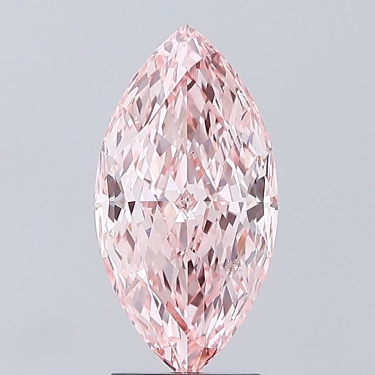 Loose Diamond - MARQUISE 2.55ct Fancy Vivid Pink VS1: Loose Diamond - MARQUISE 2.55ct Fancy Vivid Pink VS1 Source: This is a real non-mined Diamond that has been grown in a lab Shape: MARQUISE Carats: 2.55 Color: Fancy Vivid Pink Certification: IGI Video