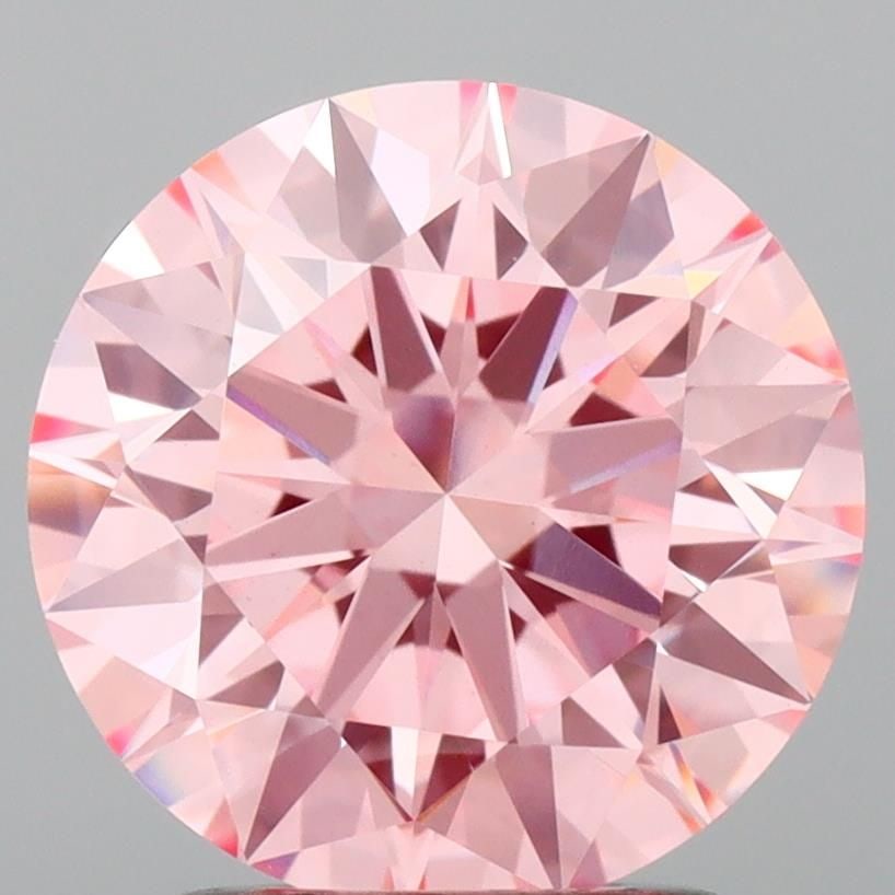 Ideal Loose Diamond - ROUND 2.08ct Fancy Vivid Pink VVS2: Ideal Loose Diamond - ROUND 2.08ct Fancy Vivid Pink VVS2 Source: This is a real non-mined Diamond that has been grown in a lab Shape: ROUND Carats: 2.08 Color: Fancy Vivid Pink Certification: IGI Vide