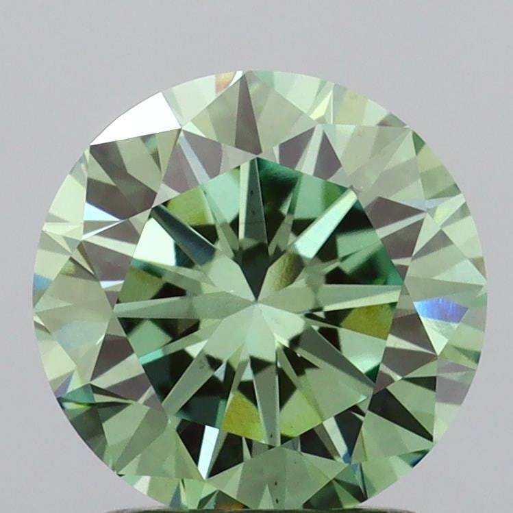 Loose Diamond - ROUND 1.71ct Fancy Vivid Green VS2: Loose Diamond - ROUND 1.71ct Fancy Vivid Green VS2 Source: This is a real non-mined Diamond that has been grown in a lab Shape: ROUND Carats: 1.71 Color: Fancy Vivid Green Certification: IGI Video: