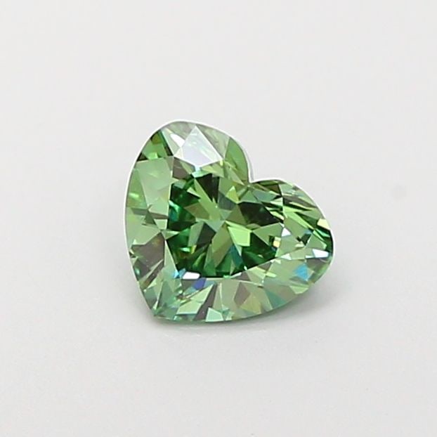 Loose Diamond - HEART 0.78ct Fancy Vivid Green VVS2: Loose Diamond - HEART 0.78ct Fancy Vivid Green VVS2 Source: This is a real non-mined Diamond that has been grown in a lab Shape: HEART Carats: 0.78 Color: Fancy Vivid Green Certification: IGI Addition