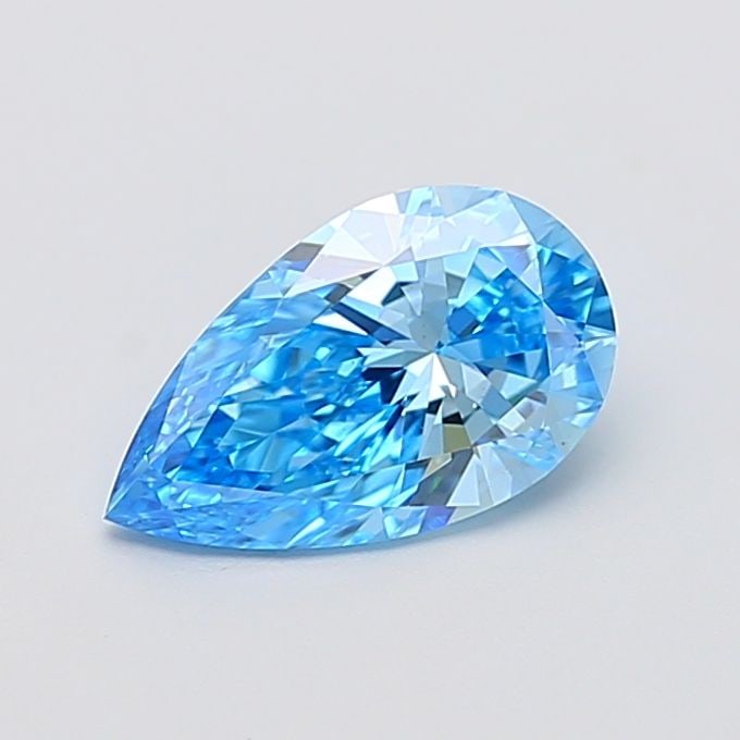 Loose Diamond - PEAR 1.58ct Fancy Vivid Blue VS1: Loose Diamond - PEAR 1.58ct Fancy Vivid Blue VS1 Source: This is a real non-mined Diamond that has been grown in a lab Shape: PEAR Carats: 1.58 Color: Fancy Vivid Blue Certification: IGI Video: