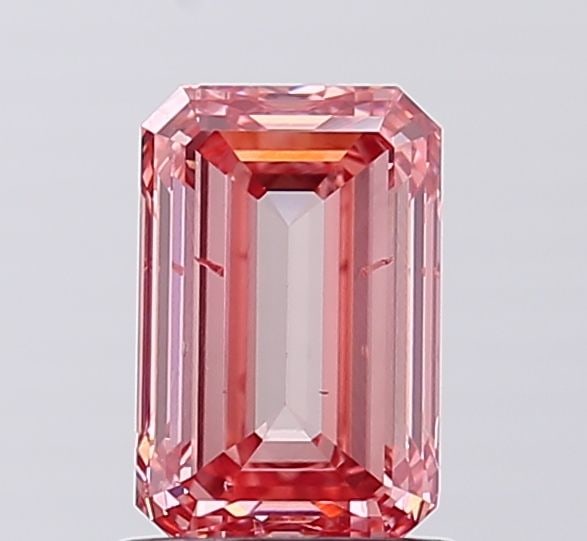 Loose Diamond - EMERALD 1.53ct Fancy Vivid Pink SI1: Loose Diamond - EMERALD 1.53ct Fancy Vivid Pink SI1 Source: This is a real non-mined Diamond that has been grown in a lab Shape: EMERALD Carats: 1.53 Color: Fancy Vivid Pink Certification: IGI Video:
