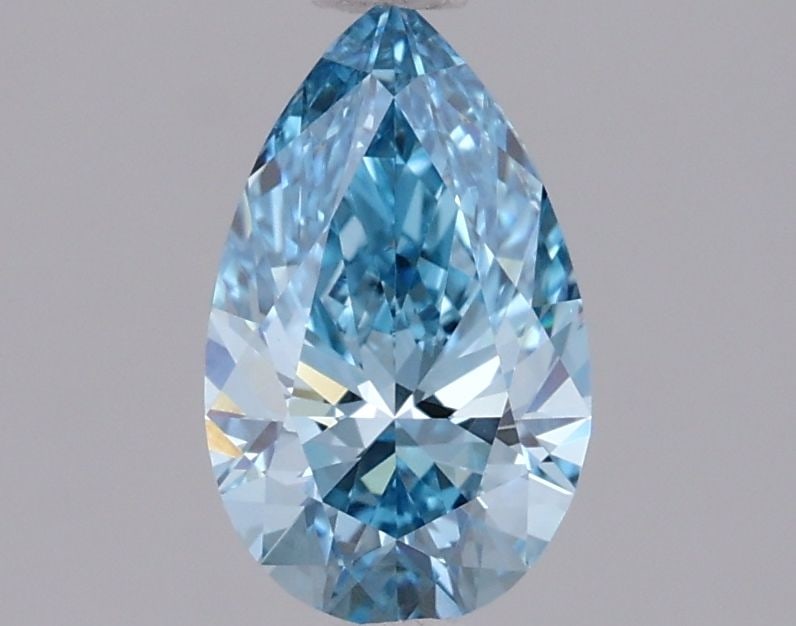 Loose Diamond - PEAR 0.92ct Fancy Vivid Blue VVS2: Loose Diamond - PEAR 0.92ct Fancy Vivid Blue VVS2 Source: This is a real non-mined Diamond that has been grown in a lab Shape: PEAR Carats: 0.92 Color: Fancy Vivid Blue Certification: IGI Video: