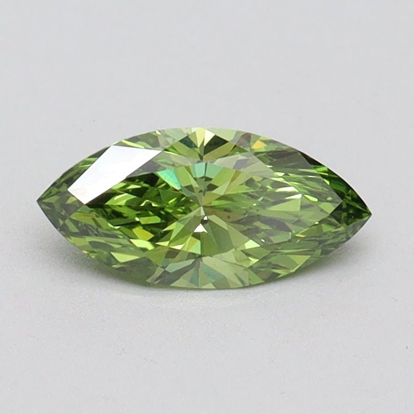 Loose Diamond - MARQUISE 0.6ct Fancy Vivid Green VS1: Loose Diamond - MARQUISE 0.6ct Fancy Vivid Green VS1 Source: This is a real non-mined Diamond that has been grown in a lab Shape: MARQUISE Carats: 0.6 Color: Fancy Vivid Green Certification: IGI