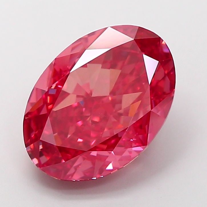 Loose Diamond - OVAL 6.51ct Fancy Vivid Red VS1: Loose Diamond - OVAL 6.51ct Fancy Vivid Red VS1 Source: This is a real non-mined Diamond that has been grown in a lab Shape: OVAL Carats: 6.51 Color: Fancy Vivid Red Certification: IGI Video: