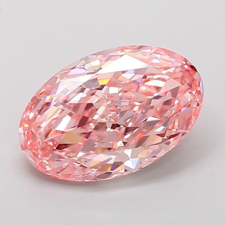 Loose Diamond - OVAL 4.55ct Fancy Vivid Pink VVS2: Loose Diamond - OVAL 4.55ct Fancy Vivid Pink VVS2 Source: This is a real non-mined Diamond that has been grown in a lab Shape: OVAL Carats: 4.55 Color: Fancy Vivid Pink Certification: IGI Video: