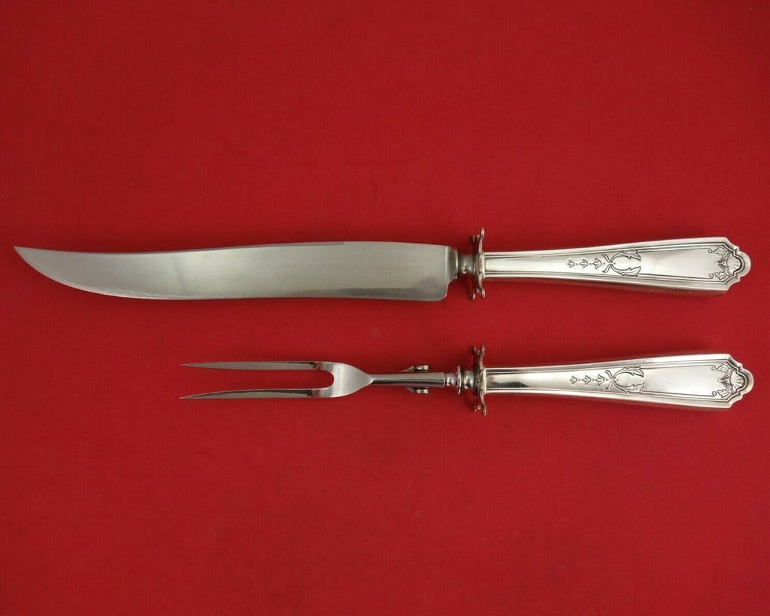 Watson Queen Louise Sterling Silver Roast Carving Set 2pc (1 of 2)