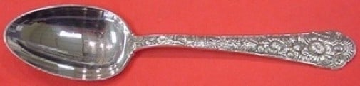 Gorham Cluny Sterling Silver Serving Spoon 8.25 inches Multi-Motif: Gorham Cluny Sterling Silver Serving Spoon 8.25 inches Multi-Motif This exquisite serving spoon from Gorham features the elegant Cluny pattern, crafted from high-quality sterling silver. Measuring 8 1