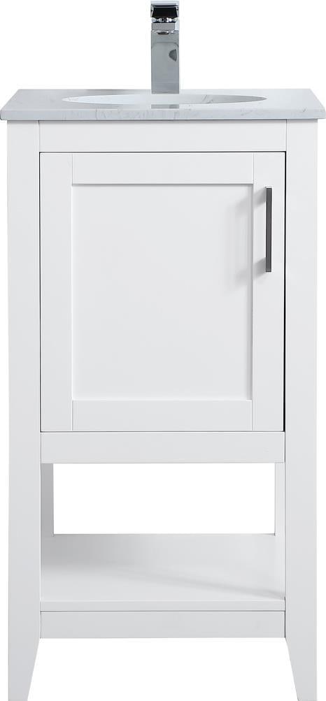Elegant Lighting Small White Bathroom Vanity Brushed Nickel Finish (1 of 1)