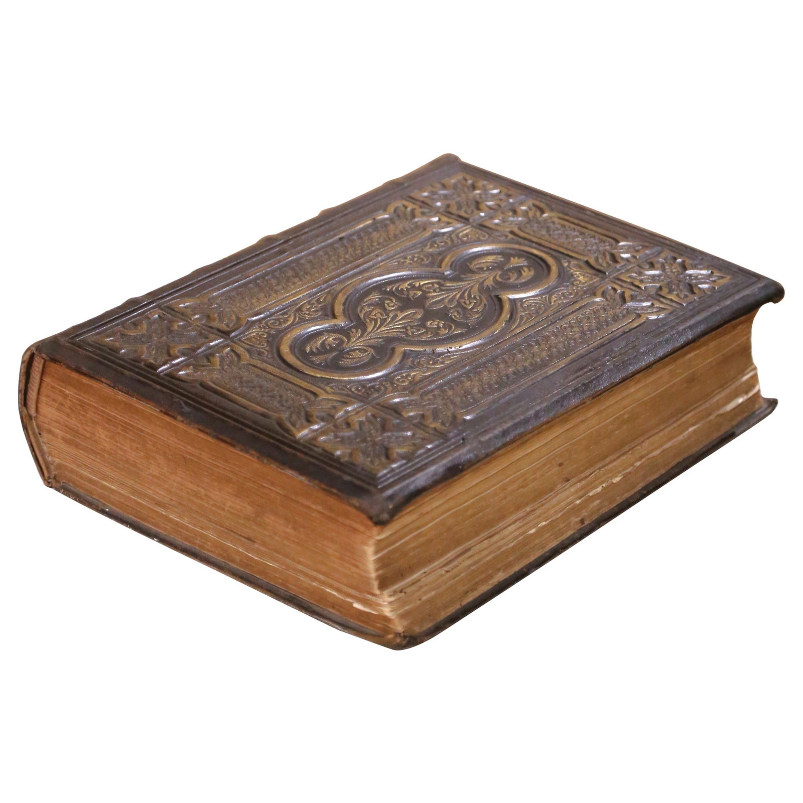 Victorian Illustrated National Family Bible circa 1860 Gilt Pages Antique (1 of 11)