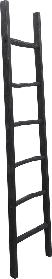 Sagebrook Black Distressed Fir Ladder Rack for Blankets 76H x 19W x 2D (1 of 5)