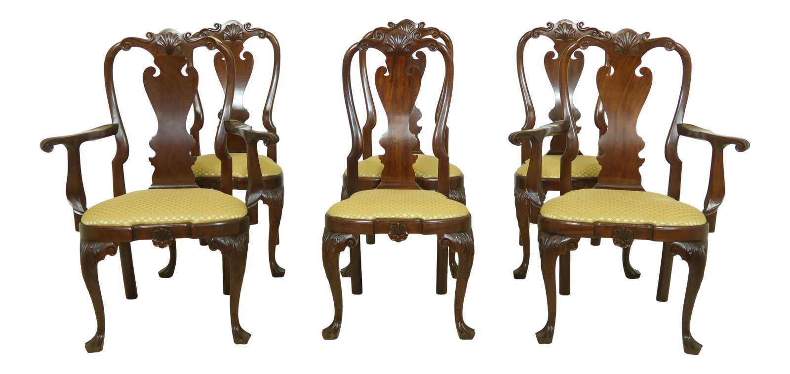 Set of 6 Stickley Colonial Williamsburg Mahogany Dining Chairs (1 of 10)