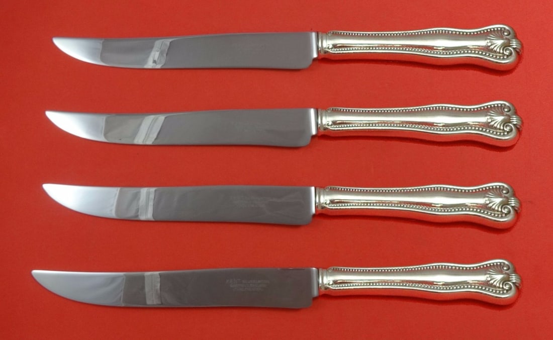 Frank Smith Newport Shell Sterling Silver 4-Piece Texas Steak Knife Set (1 of 1)