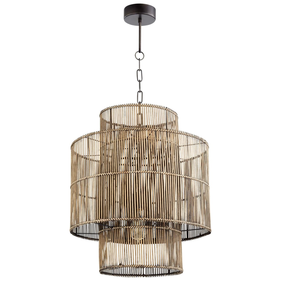Cyan Hammond Coastal Rattan Pendant Light UL-Listed 22.5H (1 of 3)