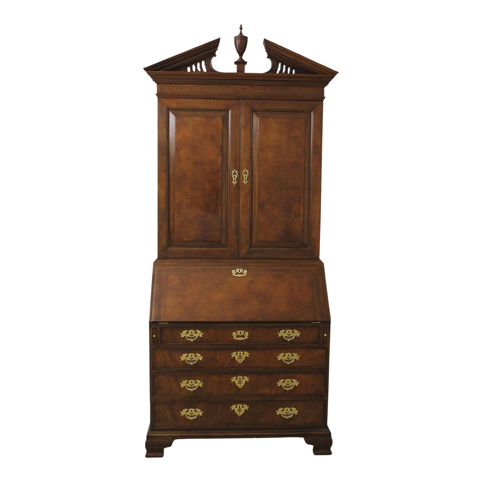 Baker Chippendale Historic Charleston Mahogany Secretary Desk 2 Piece (1 of 10)