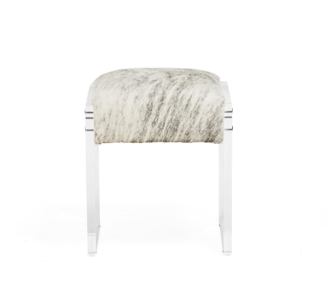 Zentique Ivory Cushion Vanity Stool French Country Style (1 of 3)