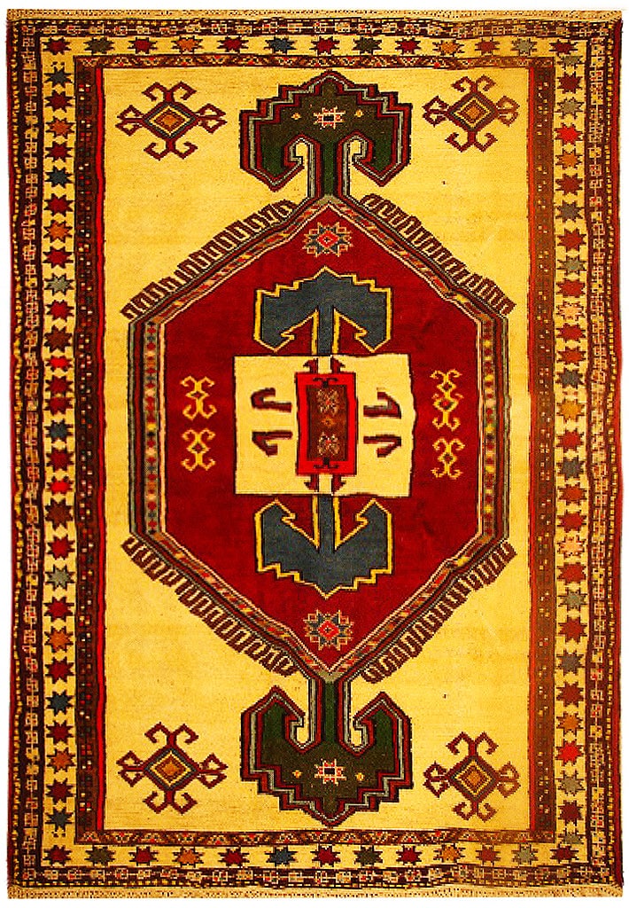 Handcrafted 3'10" x 5'6" Red Persian Hamadan Wool Rug from Iran (1 of 5)