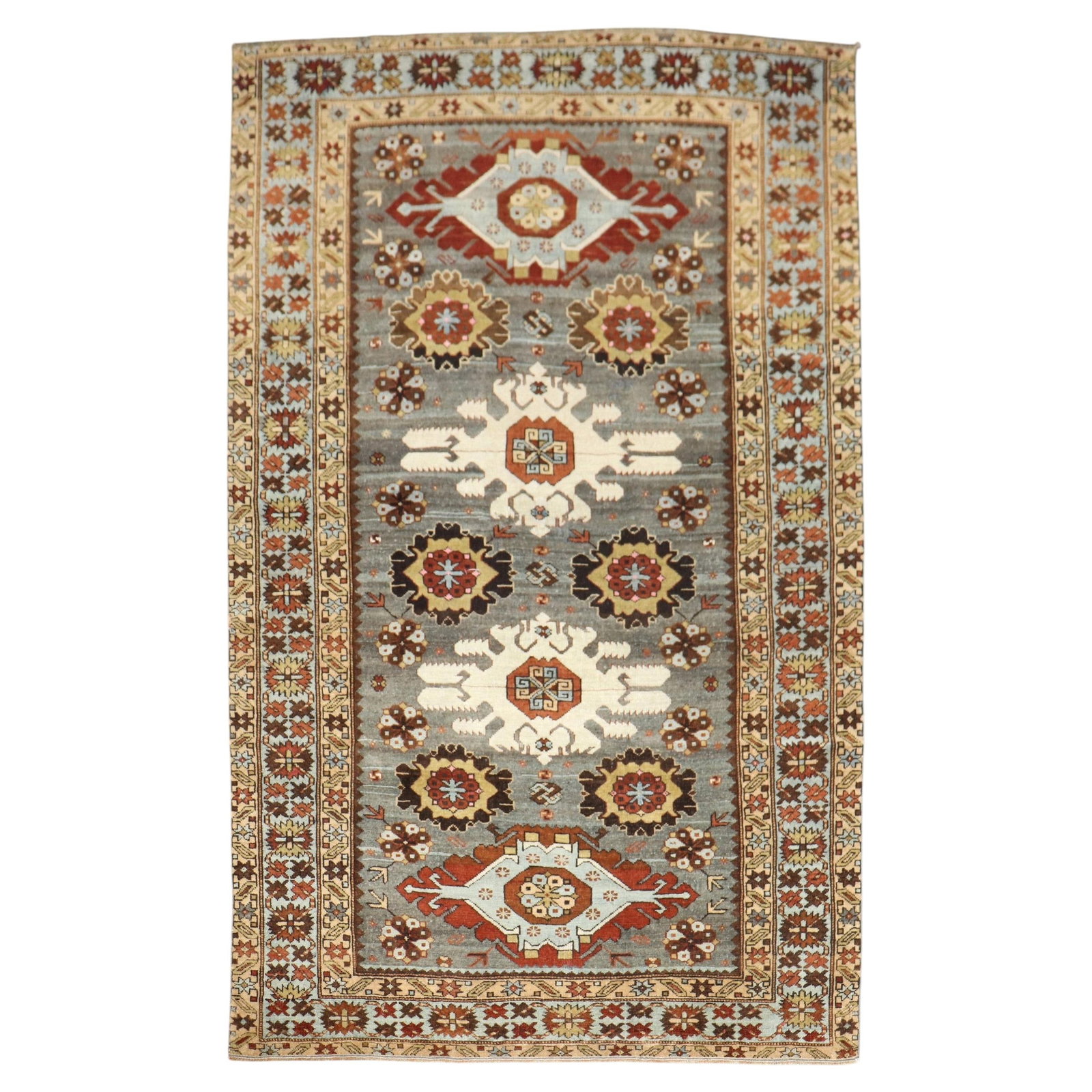 Early 20th Century Wool Shirvan Caucasian Hand Knotted Rug (1 of 10)