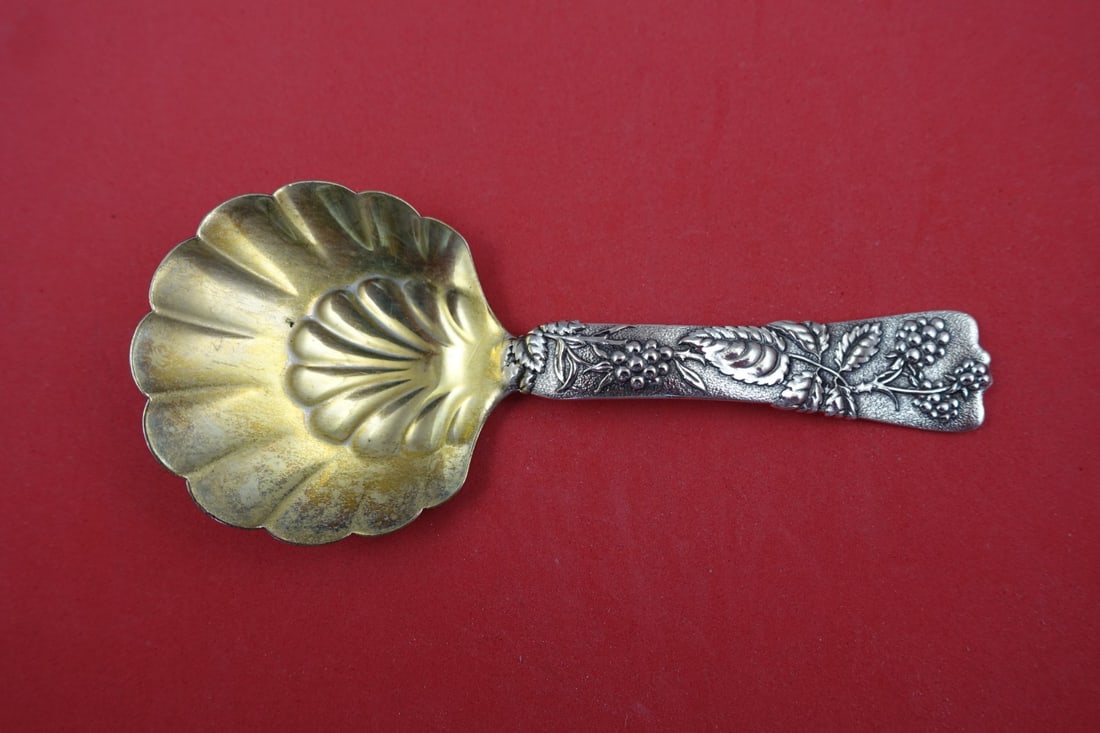 Tiffany Vine Sterling Silver Nut Spoon 5 1/4" Monogrammed 752 (1 of 2)
