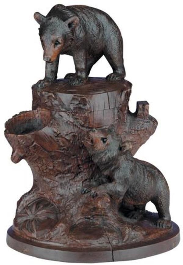 Rustic Lodge Style Bear Box Sculpture Oxblood Red 12H 9W 8D: Rustic Lodge Style Bear Box Sculpture Oxblood Red 12H 9W 8D This item is made at time of order. Please allow 42 to 70 days for production. Experience the charm of the wilderness with this Lodge Style 